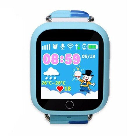 Ceas GPS Copii iUni Kid601, Telefon incorporat, Alarma SOS, 1.54 Inch, Touchscreen, Jocuri, Blue + B